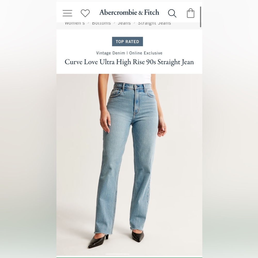 Curve Love Ultra High Rise 90’s Straight Jean